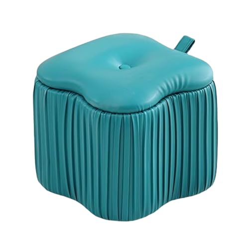ZJTHY Polyester -Osmanen mit Holzrahmen Moderne gefüllte Pouf -Ottomane robuste Eitelkeitshocker Kompakt Aufbewahrungshocker Ottoman von ZJTHY