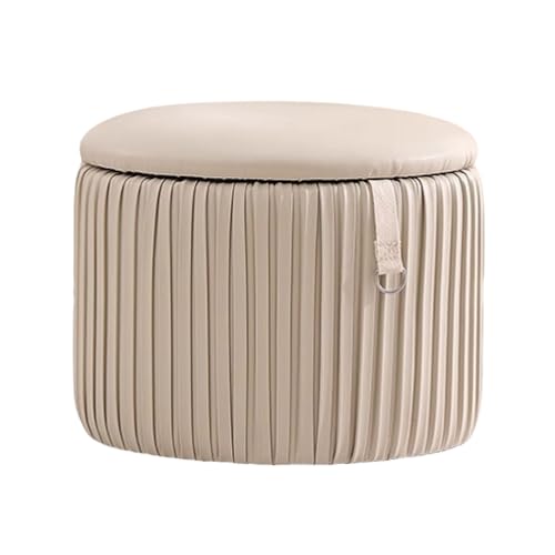 ZJTHY Polyester -Osmanen mit Holzrahmen Moderne gefüllte Pouf -Ottomane robuste Eitelkeitshocker Kompakt Aufbewahrungshocker Ottoman von ZJTHY