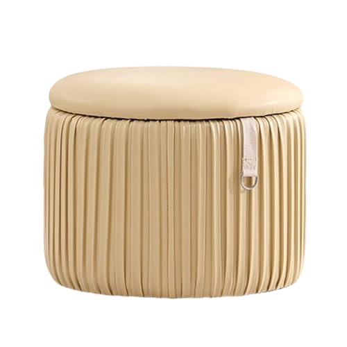 ZJTHY Polyester -Osmanen mit Holzrahmen Moderne gefüllte Pouf -Ottomane robuste Eitelkeitshocker Kompakt Aufbewahrungshocker Ottoman von ZJTHY
