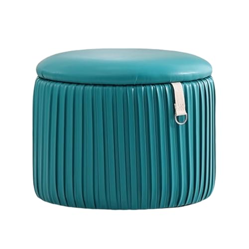 ZJTHY Polyester -Osmanen mit Holzrahmen Moderne gefüllte Pouf -Ottomane robuste Eitelkeitshocker Kompakt Aufbewahrungshocker Ottoman von ZJTHY
