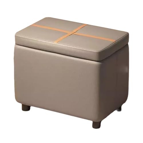 ZJTHY Polyester-Osmanen mit Holzrahmen Multifunktional gefüllte Pouf Ottoman modern von ZJTHY