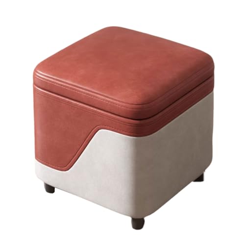 ZJTHY Polyester -Osmanen mit Holzrahmen Stilvolle Quadratfuß -Ruhe -Ottomane mit Beinen kompakt gefüllte Pouf Ottomane 11,8in von ZJTHY
