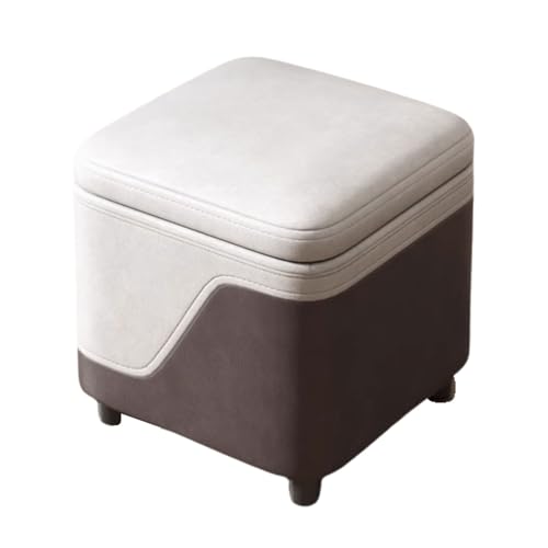 ZJTHY Polyester -Osmanen mit Holzrahmen Stilvolle Quadratfuß -Ruhe -Ottomane mit Beinen kompakt gefüllte Pouf Ottomane 11,8in von ZJTHY
