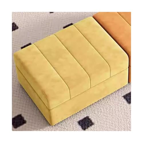 ZJTHY Polyester -Osmanen mit Holzrahmen hoher Resilienzschwamm Ottomane Stabil Stuhl rechteckige Fußmantel von ZJTHY