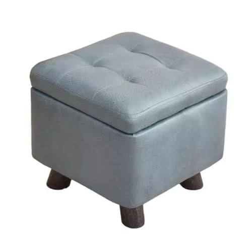 ZJTHY Polyester -Osmanen mit Holzrahmen sparen Space Foot Stools robuster Aufbewahrung Fuß Rast Store Moderner Square Stool von ZJTHY