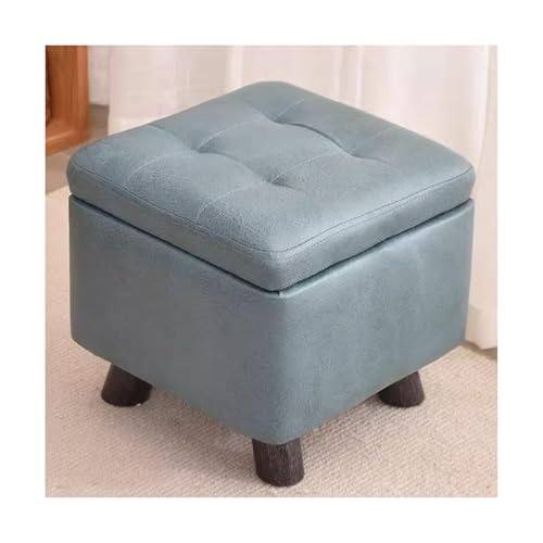 ZJTHY Polyester -Osmanen mit Holzrahmen versteckter Aufbewahrungshocker robuster kurzer Ottoman für Wohnzimmer Schlafzimmerwohnheim von ZJTHY