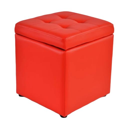 ZJTHY Pu Ottomans mit Holzrahmen hoher Resilienz Schwamm Fuß Ruhestelle Ottoman Quadratmeter für Wohnzimmer Schlafzimmer Schlafzimmer Schlafzimmer von ZJTHY