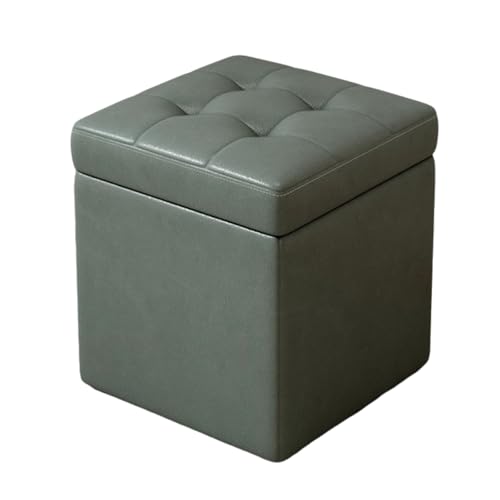 ZJTHY Synthetische Faseroundomanen mit Holzrahmen Hocher-Foam-Schaumspeicher Ottoman Sturdy Ottoman Square Stool von ZJTHY