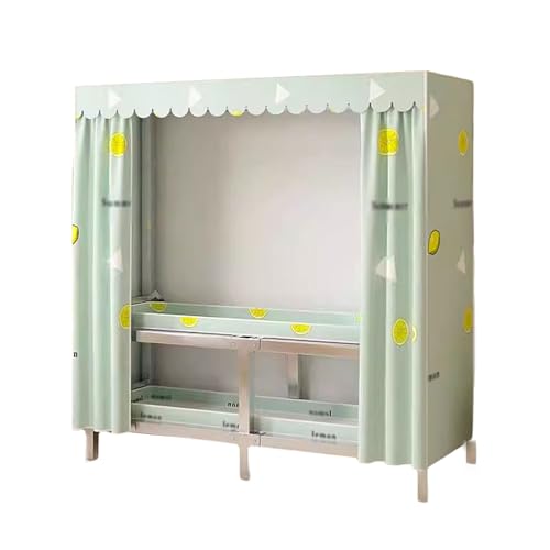 ZJTHY Tragbare Schränke aus Polyester mit Vorhang, faltbarer Kleiderschrank, moderner Kleiderschrank für Schrank-Organizer und Aufbewahrung von ZJTHY