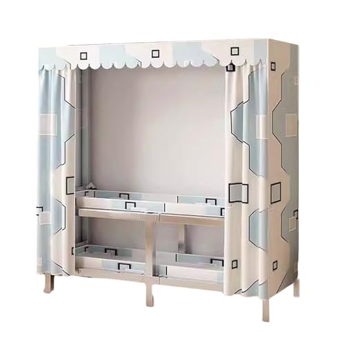 ZJTHY Tragbare Schränke aus Polyester mit Vorhang, faltbarer Kleiderschrank, moderner Kleiderschrank für Schrank-Organizer und Aufbewahrung von ZJTHY