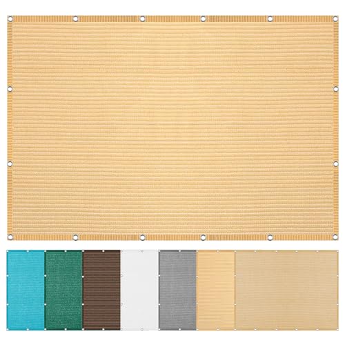 Sonnensegel Atmungsaktiv 585 x 618 cm Rechteckig Atmungsaktiv 98% UV Schutz Garten Schattierungsnetz Ohne Bohren mit Ösen Segeltuch für Balkon Terrasse Garten Outdoor, Creme Farben Sonnensegel Atmungsaktiv 585 x 618 cm Rechteckig Atmungsaktiv 98% UV Schutz Garten Schattierungsnetz Ohne Bohren mit Ösen Segeltuch für Balkon Terrasse Garten Outdoor, Creme Farben von ZJUNLI