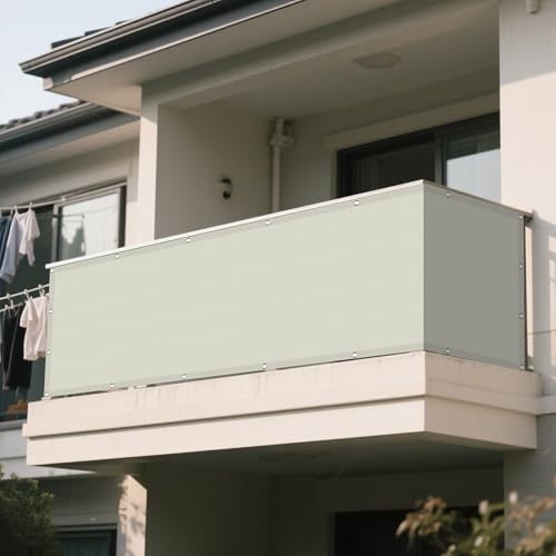 Sonnensegel Wasserabweisend 2.2 x 10 m Rechteckig Wasserdicht 98% UV Schutz Schatten Mesh Abdeckung mit Ösen Seil PES Polyester UV Schutz Ohne Bohren für Garten Camping, Beige von ZJUNLI