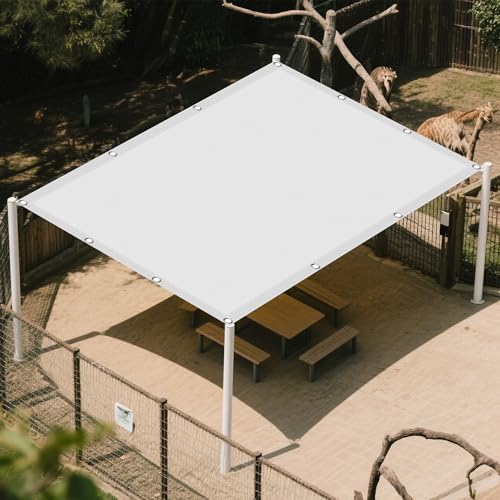 Sonnensegel Wasserdicht 1 x 2.4 m Rechteckig Wasserdicht 98% UV Schutz Sonnendach Beschattung Ohne Bohren mit Ösen Segeltuch für Terrasse Balkon, Weiß Sonnensegel Wasserdicht 1 x 2.4 m Rechteckig Wasserdicht 98% UV Schutz Sonnendach Beschattung Ohne Bohren mit Ösen Segeltuch für Terrasse Balkon, Weiß von ZJUNLI