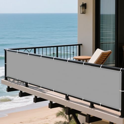 Sonnensegel Wasserdicht Rechteckig mit Ösen 310 x 535 cm Rechteckig Wasserdicht 98% UV Schutz Schattentuch Quadrat mit Ösen Und Befestigungsseile für Terrasse Camping, Hellgrau Sonnensegel Wasserdicht Rechteckig mit Ösen 310 x 535 cm Rechteckig Wasserdicht 98% UV Schutz Schattentuch Quadrat mit Ösen Und Befestigungsseile für Terrasse Camping, Hellgrau von ZJUNLI