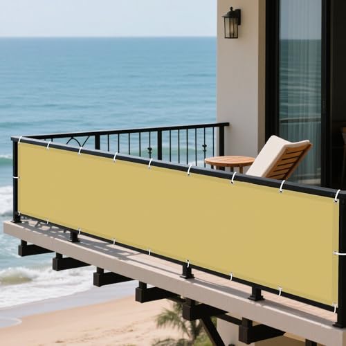 Sonnensegel Wasserdicht Rechteckig mit Ösen 390 x 595 cm Rechteckig Wasserdicht 98% UV Schutz Schattentuch Quadrat mit Ösen Und Befestigungsseile für Terrasse Camping, Creme Farben Sonnensegel Wasserdicht Rechteckig mit Ösen 390 x 595 cm Rechteckig Wasserdicht 98% UV Schutz Schattentuch Quadrat mit Ösen Und Befestigungsseile für Terrasse Camping, Creme Farben von ZJUNLI