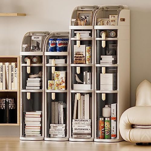 Armoire de Rangement au sol Pour Salle de bain, organisateur, Commode étroite, Tour de Rangement, Petit meuble de Rangement Pour Salle de bain, Porte-Papier Toilette, 2/3/4 niveaux, meuble d von ZJXDPBF