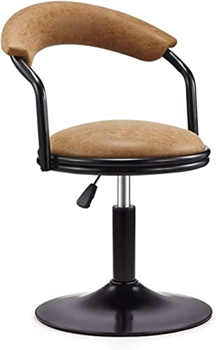 Barhocker Barhocker Thekenhöhe Drehbar Barhocker mit Rückenlehne Antik Leder Sitz Drehbar Barhocker für Küche Höhenverstellbar für Bistro Restaurant r : Blau von ZJXDPBF