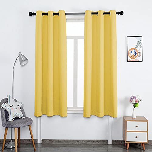 ZJXSNEH Blickdichte Gardinen Verdunkelungsvorhang - Lichtundurchlässige Vorhang mit Ösen für Schlafzimmer Geräuschreduzierung Gelb Breite 117x Höhe 137cm|2er Set ZJXSNEH Blickdichte Gardinen Verdunkelungsvorhang - Lichtundurchlässige Vorhang mit Ösen für Schlafzimmer Geräuschreduzierung Gelb Breite 117x Höhe 137cm|2er Set von ZJXSNEH