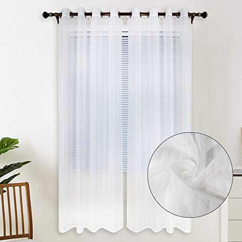 ZJXSNEH Gardinen mit Öse, halbtransparente Vorhänge, 1 Bahnen, Sichtschutz hinzugefügt, weiche Vorhänge für Schlafzimmer/Wohnzimmer/Schiebetüren Jalousie (Breite x Hoch) B420cm x H240cm x 1PC von ZJXSNEH