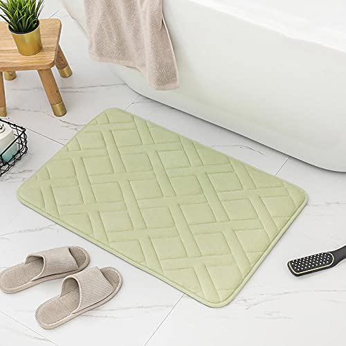 ZJXSNEH Memory Foam Absorbierende Bodenmatten,rutschfeste Bodenmatten am Eingang des Badezimmers und der Toilette,dekorative Fußmatten für Wohnzimmer und Schlafzimmer-Mint grün H 100x140cm von ZJXSNEH