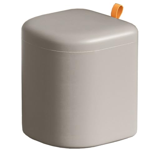 ZJYIGOWL Fußhocker Mit Stauraum Gepolsterter Lederhocker Mit Schwammgepolstertem Sitz Fußstütze Für Das Wohnzimmer Lederhocker Zum Schuhewechseln Und Schminken(Grey,A) von ZJYIGOWL