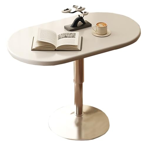 ZJYIGOWL Höhenverstellbarer Beistelltisch Platzsparender Couchtisch Mit Metallgestell Schmaler Laptop-Schreibtisch Aus Holz Für Wohnzimmer, Schlafzimmer, Einfache Montage(Style 2) von ZJYIGOWL