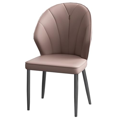 ZJYIGOWL Küchen-Esszimmerstühle Aus Leder Küchen-Esszimmerstuhl Mit Gepolsterter Rückenlehne Und Metallbeinen Für Büro, Schlafzimmer, Küche Und Wohnzimmer(Roze) von ZJYIGOWL