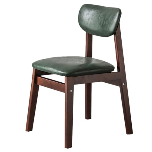ZJYIGOWL Leder Esszimmerstühle Holz Gepolstert Armless Küche Akzent Stuhl Moderne Rückenlehne Büro Computer Studie Stuhl Für Wohnzimmer, Schlafzimmer, Restaurant, Vanity(Green B) von ZJYIGOWL