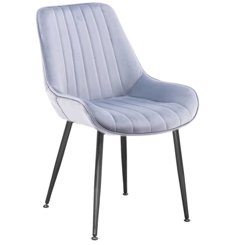 ZJYIGOWL Moderne Esszimmerstühle Samt Gepolstert Küche Esszimmerstuhl Mit Gebogenen Rücken Armless Stuhl Mit Komfort Kissen Für Schlafzimmer, Restaurant, Büro, Wohnzimmer(Blue B) von ZJYIGOWL