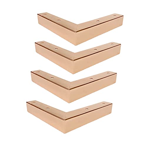 ZJYWMM 4 Möbelfüße Eisenbeschläge Möbelbeine Metallschrankfüße Sofabeinmöbel Riser Tisch Couch Schreibtisch Bettfüße Zubehör Ersatz,30mm (Roségold) von ZJYWMM