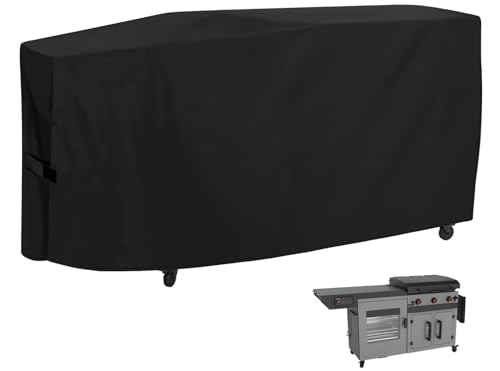 ZJYWSCH Grillabdeckung für Blackstone Bronco 71,1 cm XL 3 Brenner Grillplatte Vertikale Pellet Smoker Combo 2415, strapazierfähig, wasserdicht für Blackstone Bronco 71,1 cm XL Combo Grillplatte von ZJYWSCH