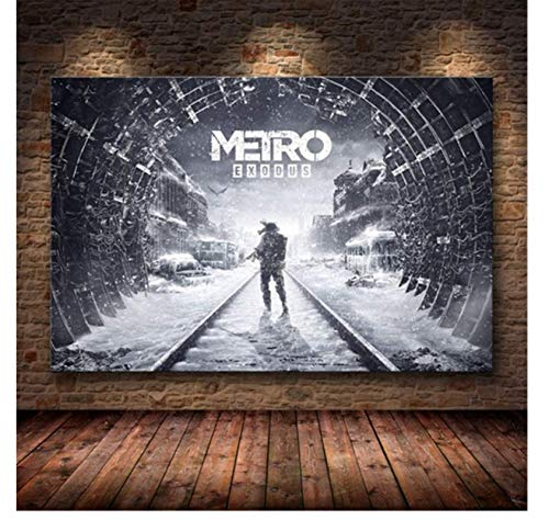 ZJYWYCN Plakat Metro Exodus Plakat Leinwand Malerei Wandkunst Nordische Dekoration Home Modernes Plakat für Wohnzimmer Druck Bilder 50 * 70cm ohne Rahmen von ZJYWYCN