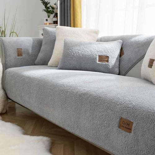 ZJZFL Couch überzug l Form samt sofabezug 1 2 3 4 sitzer Sofaschoner antirutsch Sofa Überzug hundedecke Sofa Sofaschutz Sofa Überwurf sofahusse ,gray-110 * 180cm von ZJZFL