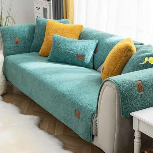 ZJZFL Couch überzug l Form samt sofabezug 1 2 3 4 sitzer Sofaschoner antirutsch Sofa Überzug hundedecke Sofa Sofaschutz Sofa Überwurf sofahusse ,green-90 * 160cm von ZJZFL