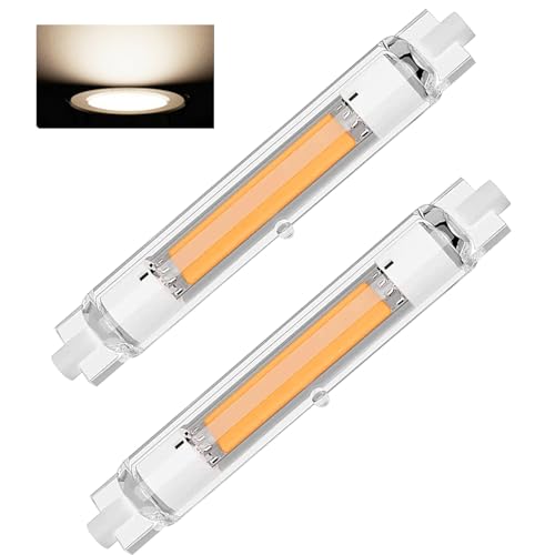 ZJZG R7S LED 118mm Dimmbar, Leuchtmittel LED R7S 118mm 30W Ersatz für 300W Halogen Leuchtmittel, Naturweiß 4500K 3000LM, Kein Flackern, 360°Abstrahlwinkel, 2er Pack von ZJZG