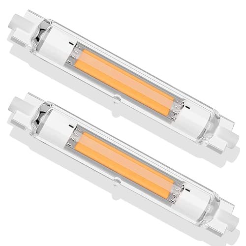 ZJZG R7S LED 118mm Dimmbar Glühbirne, 30W R7S LED 118mm 3000LM Lampen Kaltweiß 6000K, Ersatz für 300W Halogenlampen, Kein Flackern, 360°Abstrahlwinkel LED Stab, 2er Pack von ZJZG