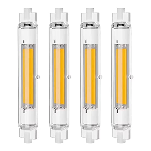 ZJZG R7S LED 118mm Dimmbar Glühbirne, Lampen R7S LED 118mm 30W Lampen Naturweiß 4500K 3000LM, Ersatz für 300W Halogenlampen, Kein Flackern, 360°Abstrahlwinkel LED Stab, 4er Pack von ZJZG