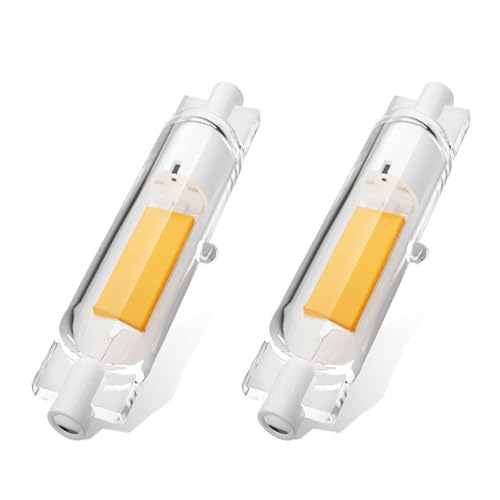 ZJZG R7S LED 78mm Dimmbar, 20W LED R7S 78mm Ersatz für 200W Halogen Leuchtmittel, Warmweiß 3000K 2000LM, Kein Flackern, 360°Abstrahlwinkel,für Flur/Deckenlampe/Stehlampe, 2er Pack von ZJZG