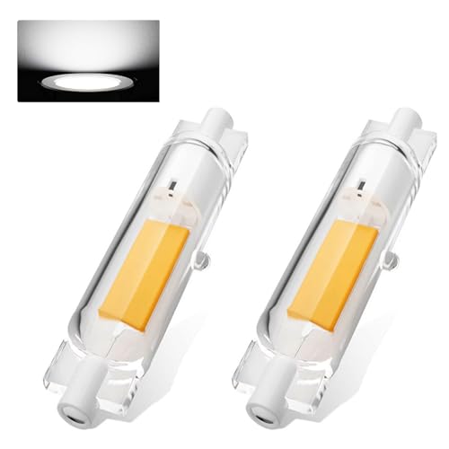 ZJZG R7S LED 78mm Dimmbar, Leuchtmittel LED R7S 78mm 20W Ersatz für 200W Halogen Leuchtmittel, Kaltweiß 6000K 2000LM, Kein Flackern, 360°Abstrahlwinkel, 2er Pack von ZJZG
