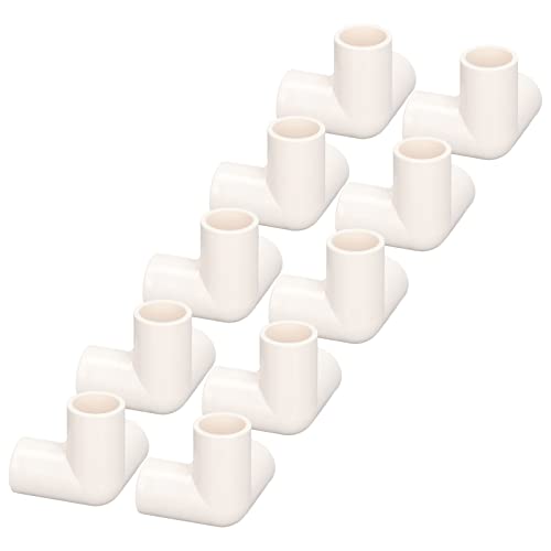 10 Stück 3-Wege-Rohrverschraubungen, PVC-Kunststoff-T-Stück, Winkel-Eckverbinder, 25 Mm Innendurchmesser (WHITE) von ZJchao