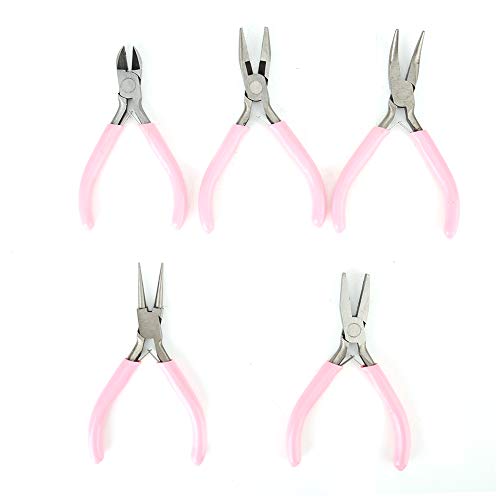 5-teiliges rosa Zangen-Schmuck-Werkzeug-Set, Mini-Zangen-Set, 10,2 cm, Metall-Zangen-Set, Schmuck-Herstellung, Werkzeug, Schmuck-Zangen-Set, Schmuck-Zangen-Set, Schmuck-Werkzeuge, Reparaturwerkzeuge 5-teiliges rosa Zangen-Schmuck-Werkzeug-Set, Mini-Zangen-Set, 10,2 cm, Metall-Zangen-Set, Schmuck-Herstellung, Werkzeug, Schmuck-Zangen-Set, Schmuck-Zangen-Set, Schmuck-Werkzeuge, Reparaturwerkzeuge von ZJchao
