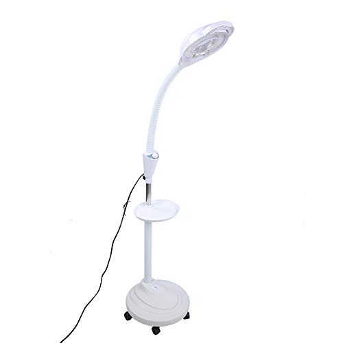 8-fache Vergrößerungs-Standleuchte, Vergrößerungs-Stehlampe mit LED Schaukelsockel, ideal zum Lesen Hobbys Basteln Werkbank(EU) von ZJchao