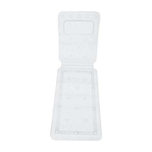 Badewannenmatte Rutschfest - Antibakterielle Badematte - Weiche Anti-Rutsch-Badewannenmatte - Atmungsaktives PVC Badewannenkissen - Weiß Rechteckig (125 x 36 cm) von ZJchao