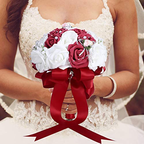 Brautstrauß, künstliche Hochzeitssträuße, Blumendekoration, Hochzeitszubehör von ZJchao