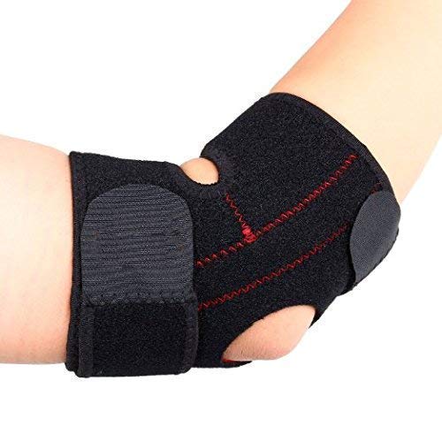 Ellenbogen Bandage, Ellenbogenbandage Neopren Tennisarm Fitness atmungsaktive Tennisarm Fitness Ellenbogenschutz Mit Doppelfederstabilisatoren, Ellenbogenstütze mit Klettverschluss für Kraftsport von ZJchao