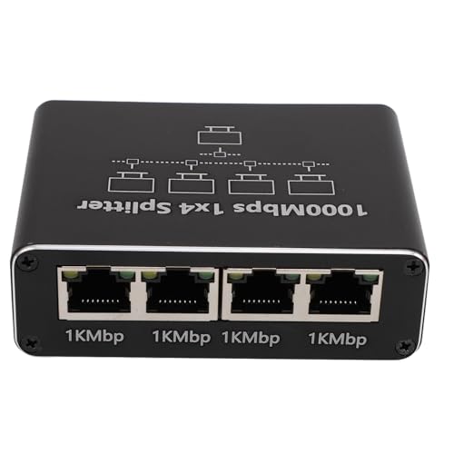 ZJchao Ethernet -Splitter, Ethernet -Kabel Splitter 1 Bis 4 1000 Mbit/S High Speed ​​Internet Lan Netzwerk mit Plug and Play Konnektivitäts Switch für CAT 6 7 8 Kabel von ZJchao