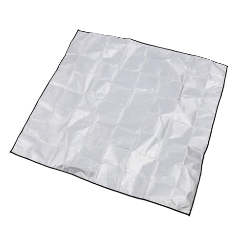 Feuerstelle Matte, 39 Zoll 4 Schicht Silber Feuerfeste Matte Feuerfeste Matte für Unter Feuerstelle Wassersicher ölfest Wiederverwendbares Hitzebeständiges Grillbodenpolster für von ZJchao