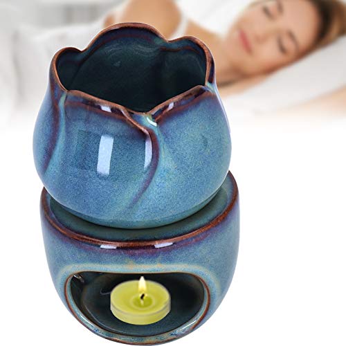 Kerzenhalter Ölbrenner, 180ml Keramik Teelicht Kerzenhalter Ölbrenner Wärmer Diffusor Duftlampe Aromabrenner mit Kerzenhalter Diffuser Home Office Decoration von ZJchao