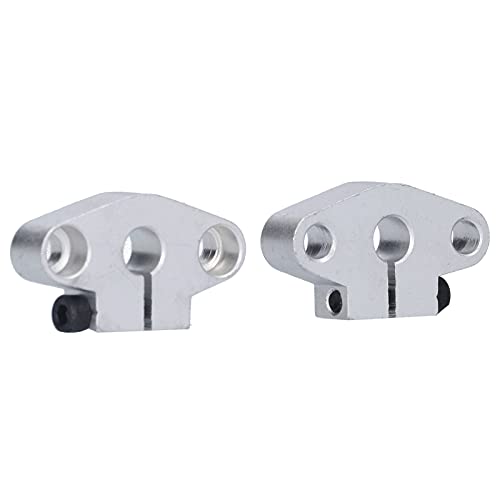 Lineare Wellenstütze, Lineare Schaltträger Flanschhalterung Horizontaler Halterung Verchromt 2 PCS Linear Rail Well Stütze Lineare Schaftwellestütze für CNC SHF8 von ZJchao