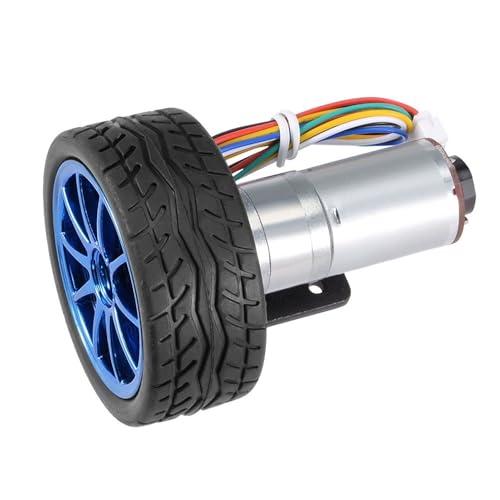 Modellmotor -Kit, Kleiner DC -Motor 65 -mm -Radkit Mikrogeschwindigkeitsreduzierung Motor Mini Motor DC 12V -Encoder Zahnradmotor Mini Motor für Intelligente Autokroboter (Geschwindigkeit 50) von ZJchao